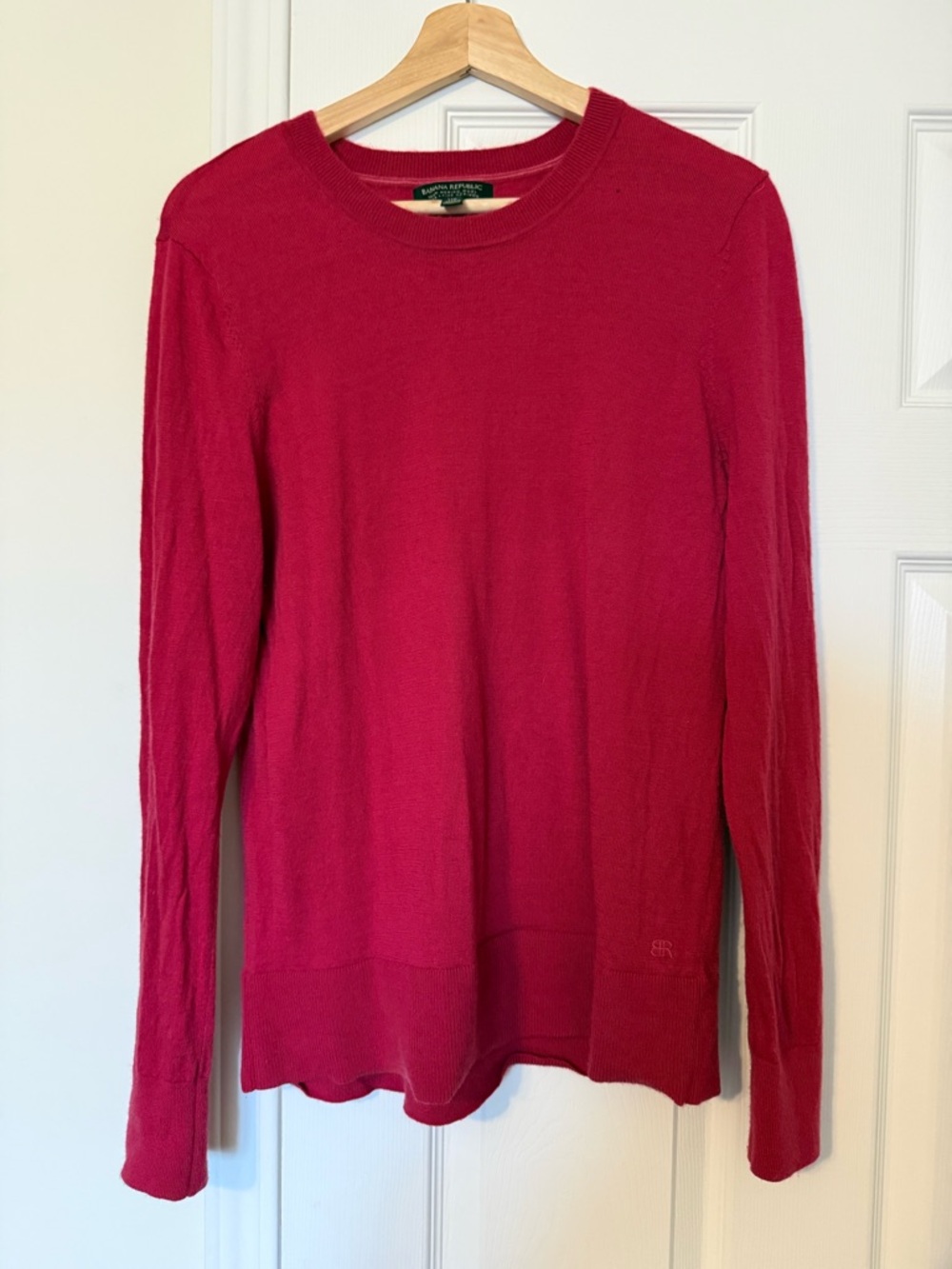 Banana Republic Women’s Crewneck Sweater in Bright Raspberry